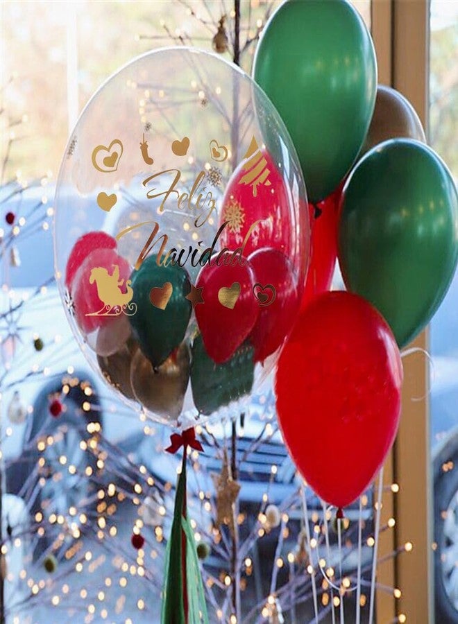 Mimeile Christmas Balloons Stickers Feliz Navidad Bobo Balloon Decals Spanish Merry Christmas DIY Letter Paster Colorful Party Decoration Supplies 10Pcs - Image 3